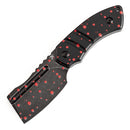 Kansept Korvid S 2.9" 14C28N Black G10 with Zombie Blood Print Black Red G2030A10