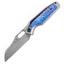 Kansept Tuckamore 3.54" Damascus Plain Purple Titanium + Timascus K1052A7