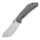 Kansept Tipper 3.38" Damascus Titanium with Tiger Stripe Finish Grey K1079A4