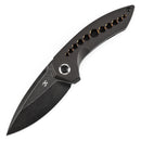 Kansept ODD 21 3.08" Blackwash CPM 20CV Blackwash Titanium with Bronze Anodized Holes Black Stonewashed K1077A1