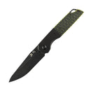 Kansept Warrior T1005S2 – Black TiCN/Stonewashed Drop Point D2 Blade, Black & Green G10 Handle, Kim Ning Design