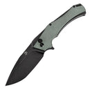 Kansept Hellx 3.6" D2 Green Micarta T1008F1