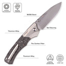 Remette WD107 3.28" M390 Titanium + Carbon Fiber