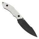 Tenable Luccio G007A3 – 3.81" Blackwash 14C28N Blade, White G10 Handle