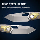 Remette 3.15" RT-Peregrine Falcon M390 Blade Brown Titanium Handles RTT1-CX