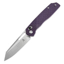 Tenable Shard 3.47" Stonewashed 14C28N Purple G10 with Diamond Pattern T1006V5