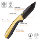 Remette RT-WK1 Disassembly 3.46" M390 DLC Golden Black RT-WK1-G