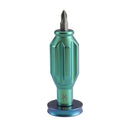 Kansept Drive-R-Saurus G018P2 titanium EDC bit driver with green anodized finish and blue spinner top