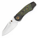 CAVEMAN Stonewashed CPM 20CV Blackwash Titanium, Gecko CamoCarbon