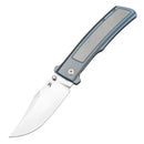 Bison Satin CPM S35VN Blue Anodized Titanium