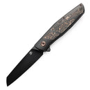 Kansept Cru 3.46" CPM-S35VN Black TiCn Coated Blackwash Titanium & Copper Carbon Fiber-K1092A1