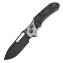 Quasar Blackwash CPM 20CV Stonewashed Titanium, Dark Matter Glow FatCarbon