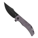 Tenable Orion B1089C1 – 3.07" Blackwash Nitro-V Clip Point Folding Knife, Purple Micarta Handle, Liner Lock, JB Stout Design