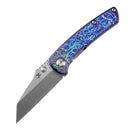 Kansept Little Main Street 2.26" Stonewashed CPM-S35VN Lightning Strike Anodized Titanium Blue, PurpleK2015A5