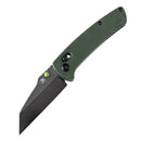 Kansept Main Street 3.36" Black Stonewashed 154CM Green Micarta T1015V6
