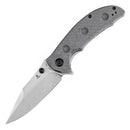 Tenable Rei T1061A3 – 3.3" Stonewashed 14C28N Blade, Black Micarta Handle with Dimples and Liner Lock