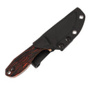 Tenable Tiny Dancer G014A2 – 3.17" Rose Gold Coated D2 Drop Point Blade, Black & Red G-mascus Handle, Fixed Blade EDC Knife
