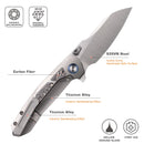 Remette Kestrel 2.83" S35VN  Titanium Gray RTPO-C