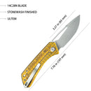 Kubey Knife Thalia 3.27" 14C28N G10 KUB331Q