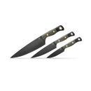 BENCHMADE 3 PIECE KITCHEN CUTLERY SET 4000BK-01 OD GREEN/BLACK G-10 HANDLES