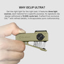 Olight Oclip Ultra 530 Lumen USB-C Rechargeable 3-in-1 Flashlight w/ RED and UV LEDs - Olive Green