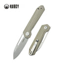 Kubey Knife Royal 2.99" 14C28N Tan G10 KUB321Q