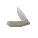 Kubey Knife Basilisk Button Lock Tan 3.23 inch 14C28N Tan G-10 KUB391C