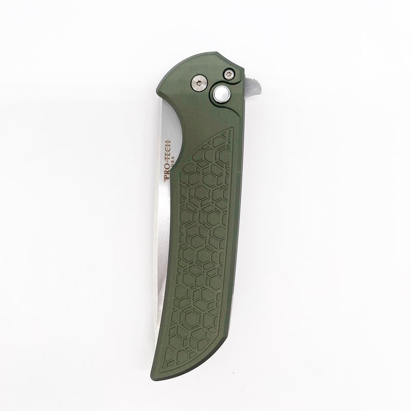 Pro-Tech Mordax Button Lock Folding Knife 3.5in Magnacut Steel Green A
