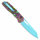 Tenable Shard 3.47" Blue Coated 14C28N Jade G10 with Purple Undead Print T1006V9