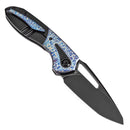 Kansept Thoth 3.43" Satin CPM 20CV Blackwash Titanium + Lightning Strike Finished Titanium Inlay Black Blue K1075T4