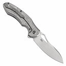 Kansept Echis 3.45" CPM S35VN Textured beadblasted Titanium Sliver K1071A3