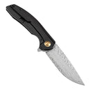 Kansept Accipiter 3.50" Damascus Titanium+Copper Carbon Fiber Color K1007E4