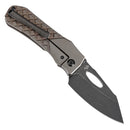 Kansept Loki 2.99" Blackwash CPM S35VN Bronzed Anodized Titanium with Frag Pattern Bronze, Black K1058B4