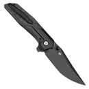 Kansept Deadite  CPM S35VN Blackwash Titanium with Rose Pattern Carbon Fiber Black K1081A6