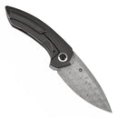 Kansept ODD 21 3.08" Damascus lackwash Titanium with Bronze Anodized Holes Black K1077A3