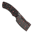 Kansept Korvid S 2.9" 14C28N Black G10 with Zombie Blood Print Black Red G2030A10
