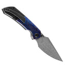 Kansept Fenrir 3.48" Black Stonewashed Titanium + Timascus Black and Blue K1034A8