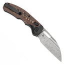 Kansept Vivid 3.04" Damascus Blackwash Titanium with Copper Carbon Fiber Black Bronze K1094V2