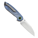 Kansept Prometheus 3.29" Stonewashed 14C28N Blue Micarta T1040A3
