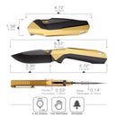 Remette RT-WK1 Disassembly 3.46" M390 DLC Golden Black RT-WK1-G