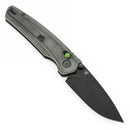 Tenable Raven T2109V5 – 3.14" Blackwashed 14C28N Drop Point Blade, Green Micarta Handle, Crossbar Lock – Designed by Black Bird Blades