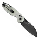 Tenable Model 6 T1022V3 – 3.1" Blackwash 14C28N Blade, Jade G10 Handle with Crossbar Lock
