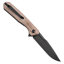 Kansept Qilin 3.43" 154CM Blackwash Brown Micarta Handles - T1047A3