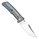 Bison Satin CPM S35VN Blue Anodized Titanium