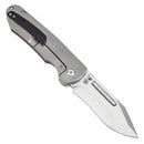 Kansept Superhawk 3.89'' CPM-S35VN Stonewashed Titanium & Brown Micarta-K1084B1