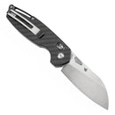 Tenable Model 6 T1022V1 – 3.1" Satin 14C28N Blade, Twill Carbon Fiber Handle with Crossbar Lock