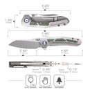 Remette Kestrel 2.83" S35VN Titanium+Carbon Fiber RTPO-A