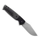 Kansept Shikari K2027D1 3" Damascus Blade Black Stonewashed Titanium + Twill Carbon Fiber Handles