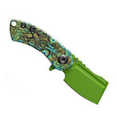 Kansept Mini Korvid 1.45" Grenn Coated 154CM Green G10 Green Undead Print T3030B2