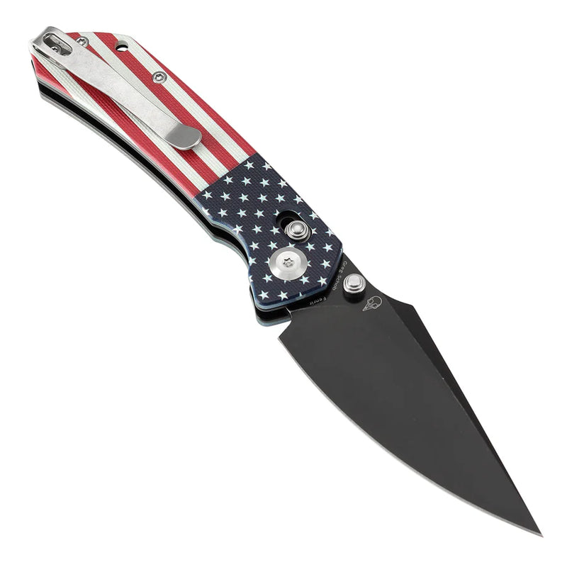 Tenable Fenrir T1034V9 – Jade G10 American Flag Handle, 3.48" Blackwashed Nitro-V Blade, Sparrow Knife Co. Design